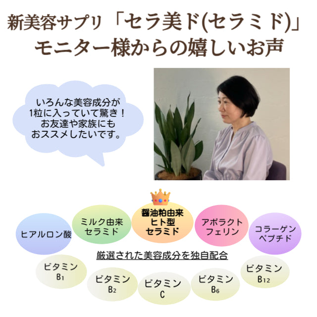 セラ美ド（セラミド）アポラクトフェリン配合